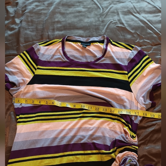 TORRID Mini Jersey Multi Striped Tee Shirt Dress Sz00 Bodycon Rayon-Spandex - Picture 8 of 14